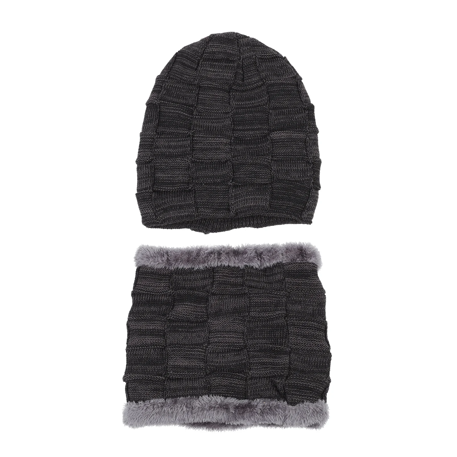 1 مجموعة في الهواء الطلق قبعة الشتاء منديل مجموعة الدفء حفظ الباردة واقية محبوك منديل الرياح واقية مقاومة البرد الشتاء التبعي #4