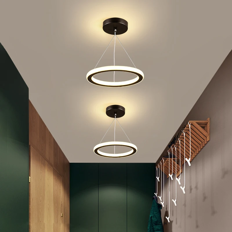 New Balcony Ceiling Chandelier Modern LED Simple Lustre Chandelier Basement Corridor Aisle Cloakroom 110-220V Home Lighting