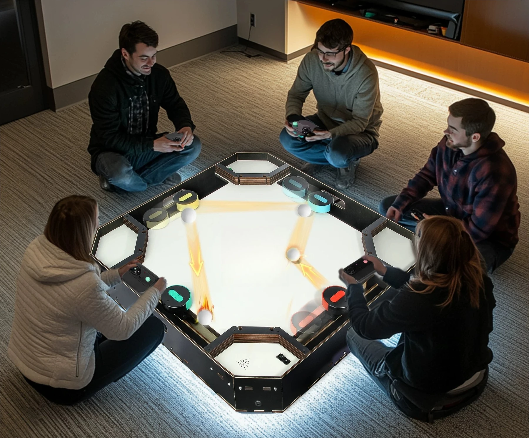 Pinball machine game console, multi-player battle board game, parent-child interactive party board game