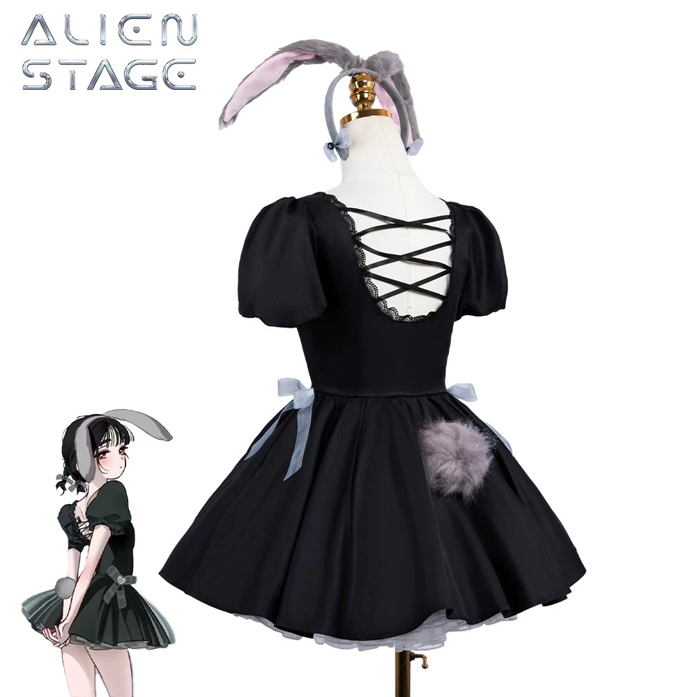 أنيمي الغريبة المرحلة سوا تأثيري حلي الأطفال الكبار لوليتا فستان أسود الأميرة المرحلة أرنب موحدة ملابس الهالوين