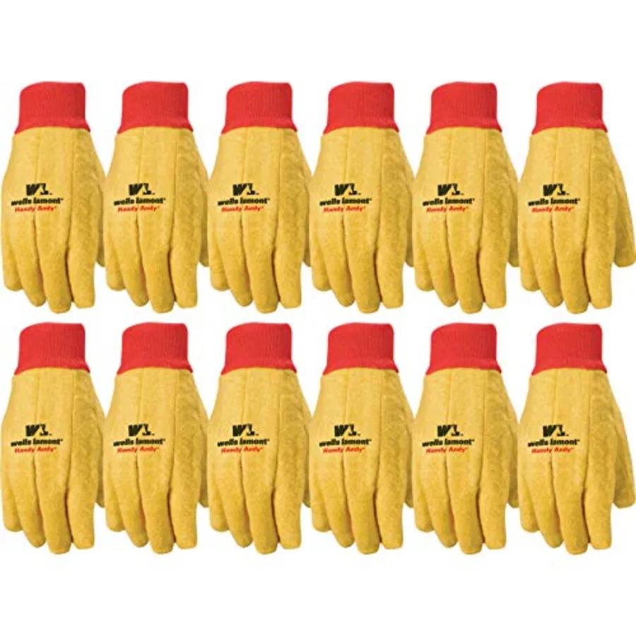 

Мужские рабочие перчатки Handy Andy Gold Gloves для тяжелых работ, из прочной кожи, золотистого цвета, с усиленной ладонью и защитой от истирания.