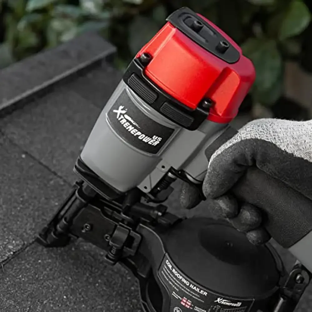 Profissional bobina de 16 graus revestimento telhado nailer pistola pneumática fibra cimento esgrima intrador 7/8 "a 1-3/4" unhas carregamento enorme