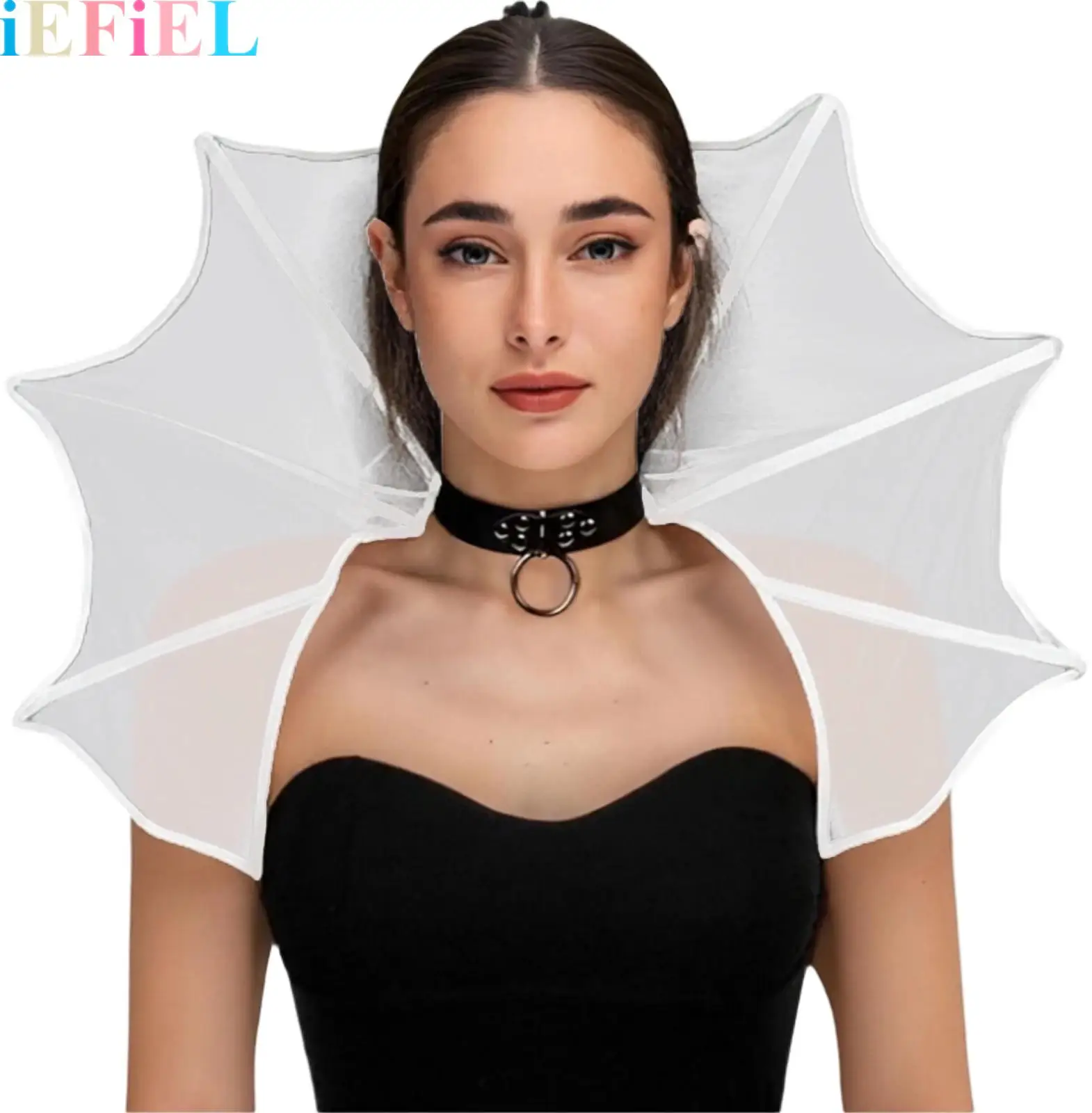 

Velvet Gothic Victorian Vampire Collar Cape for Women Halloween Cosplay Festival Carnival Party Dress Up Costume Accessory Prop