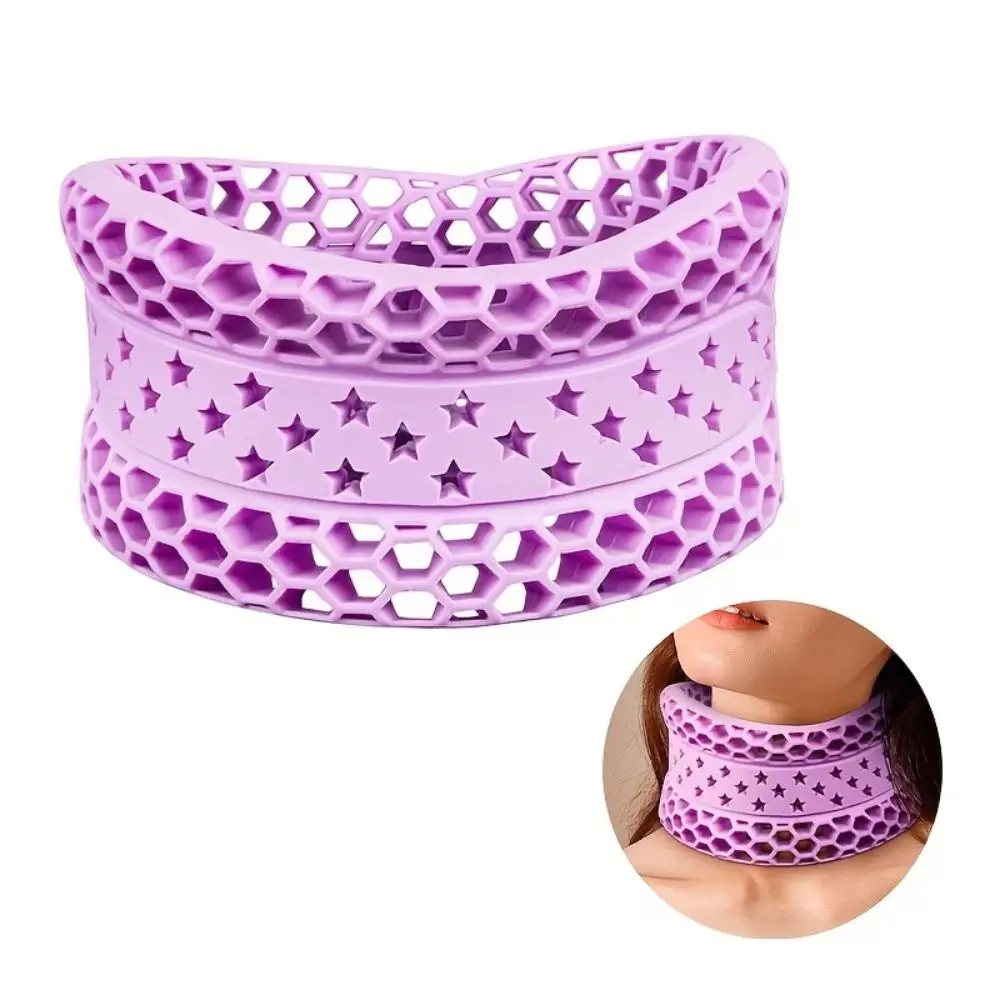 Comfort Fit Silicone Neck Brace Breathable Anti Forward Head Neck Support Honeycomb Structure Cervical Support Long Sitting