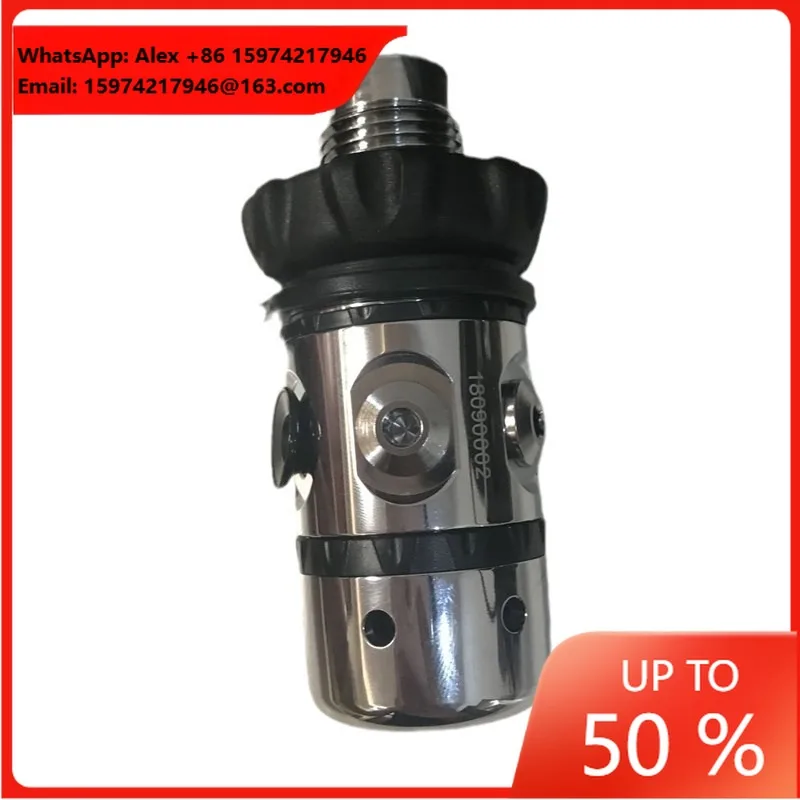 DIN Scuba First Stage Regulator | Chrome Diving Regulator With Multiple Ports | Compact Durable Underwater Breathing Gear
