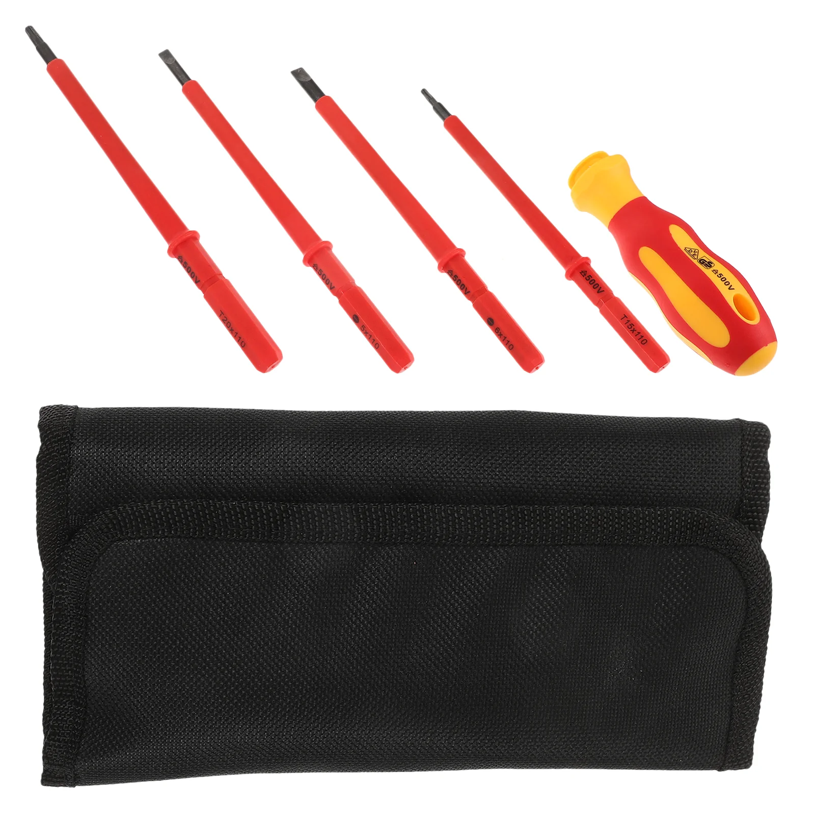 Electrician Tool Set Screw Holder Automatic Insulated Screwdriver Slotted Handle