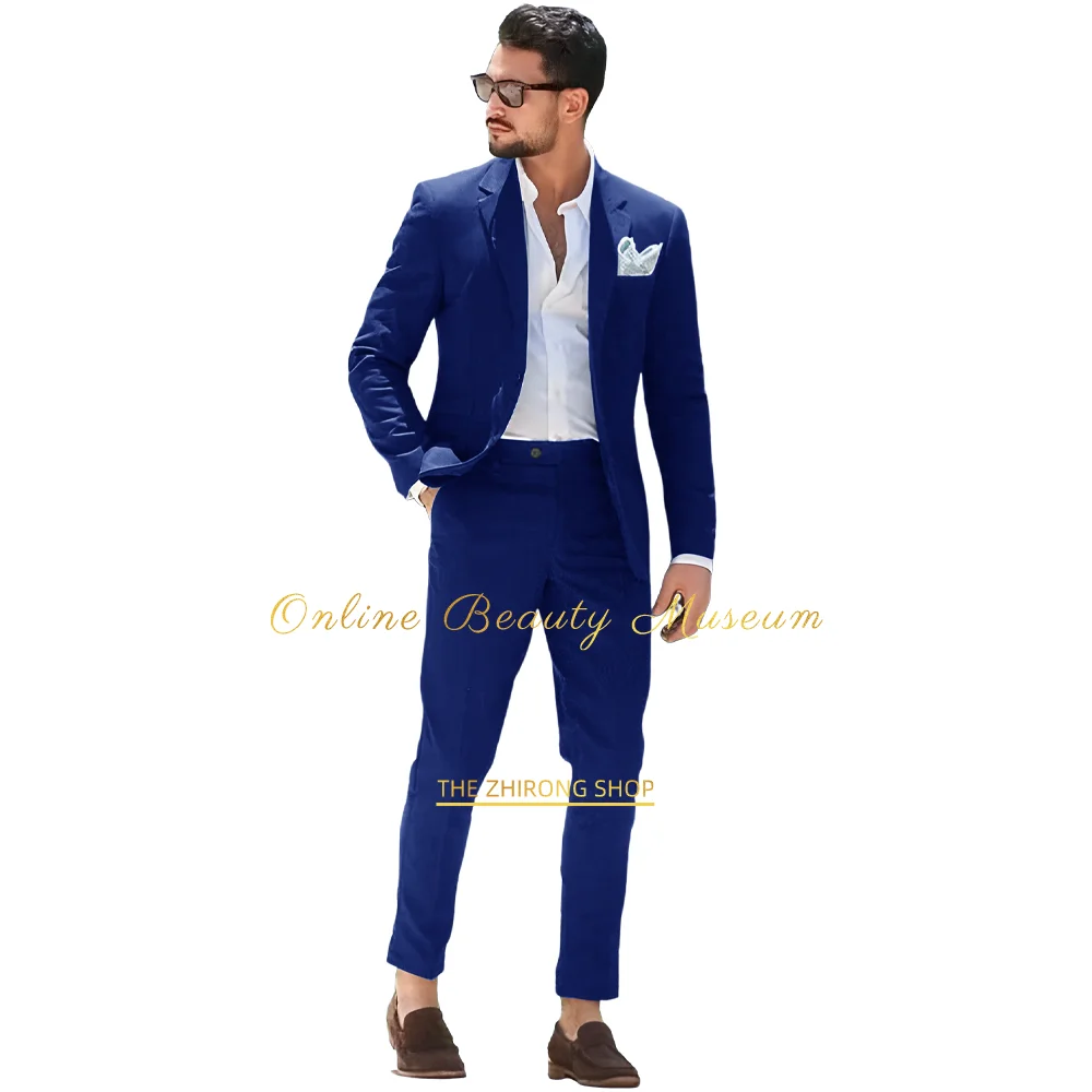 Men\'s Wedding 2-piece Suit, Green Jacket and Trousers, Father\'s day, Eid al-Fitr, Graduation, Summer party Dress for Men