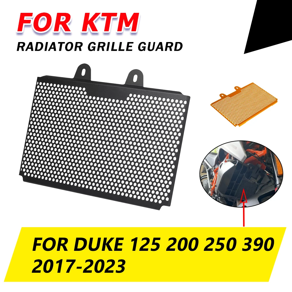 Radiator Grill Cover Protector Guard For KTM DUKE 125 200 250 390 DUKE390 2017 - 2023 Motorcycle Accessories Radiator Grille Cap