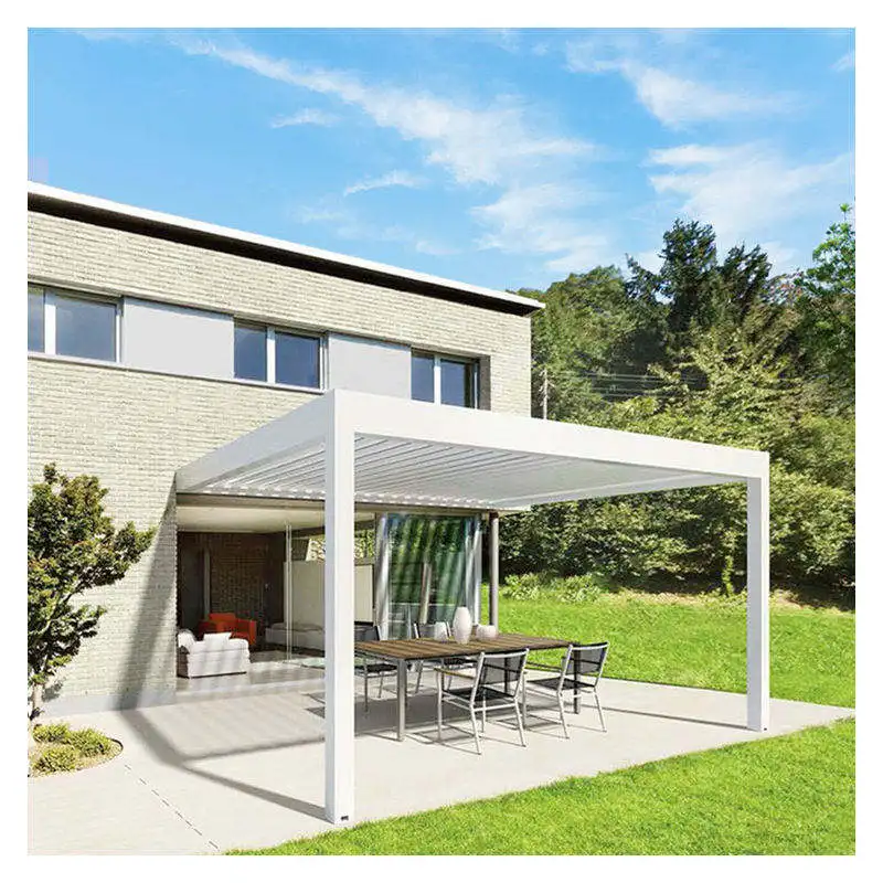 Independent Installation Outdoor Rainproof Pavilion Powder Coating Rust Prevention Aluminum Alloy Pergola Fashionable Gazebo