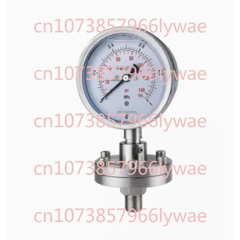 Stainless Steel Shock Proof Diaphragm Pressure Gauge YTP100BF/ML Threaded Connection Corrosion Resistant Tantalum