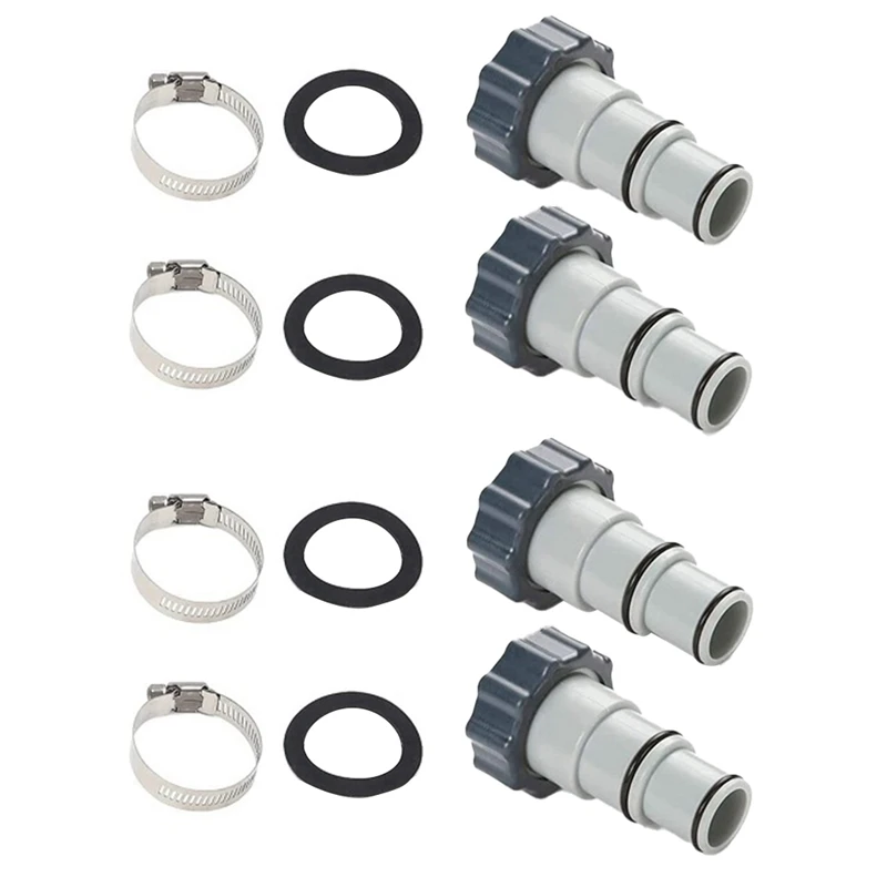 NEW-4Pcs Hose Adapter A With Collar For Intex ARU Threaded Connection Pumps For Plunger Valve Drain Adapter