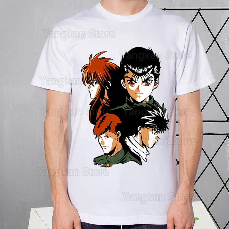 YuYu Hakusho أنيمي Yuyu الأبيض كتاب تي شيرت الصيف الرجال/النساء الهيب هوب مضحك التي شيرت تي شيرت قصيرة الأكمام بلايز #5