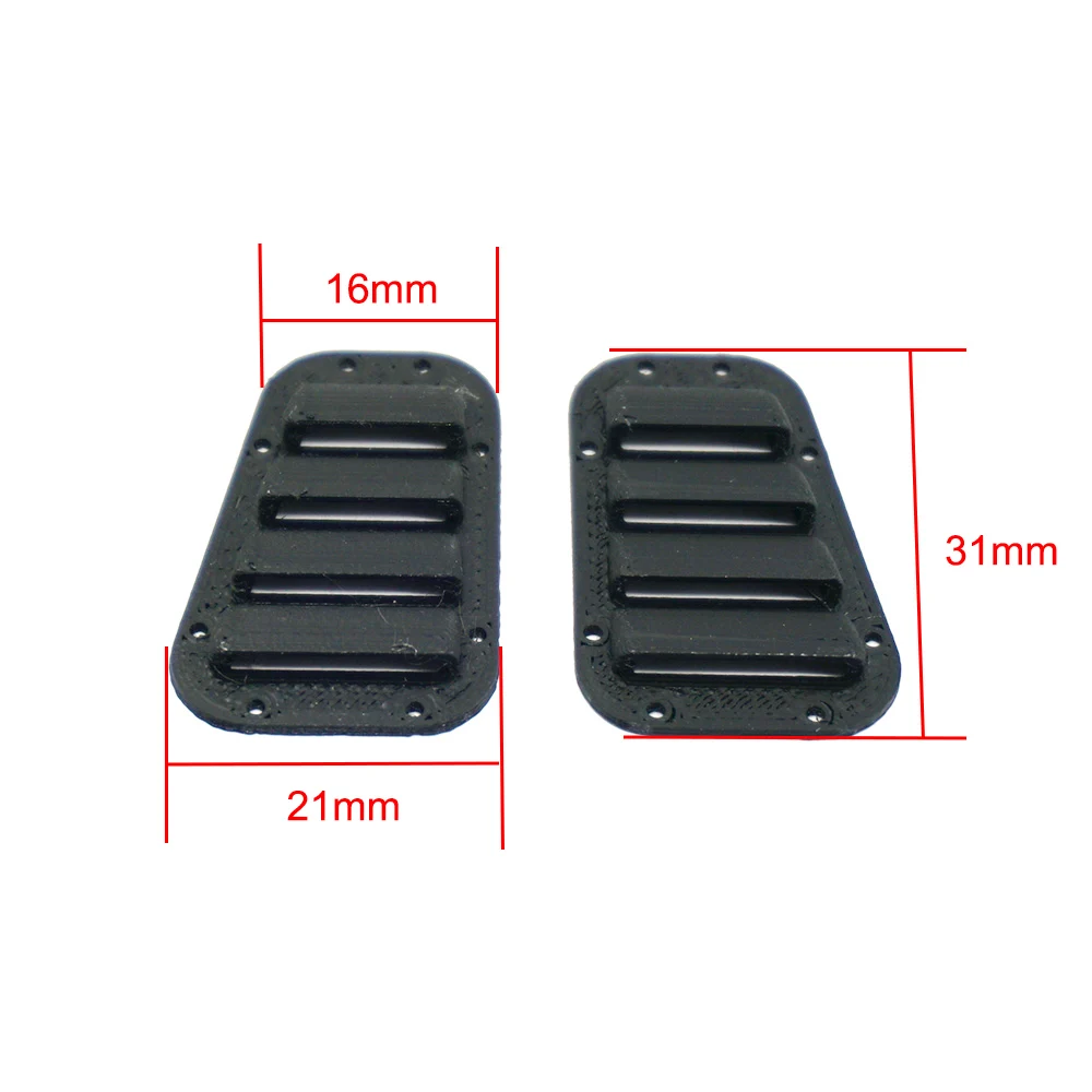 YEAHRUN 2Pcs Plastic Hood Vent Louvre Intake Grille Cover for TRX-4 TRX4 1/10 RC Crawler Car Body Decoration Parts Accessories