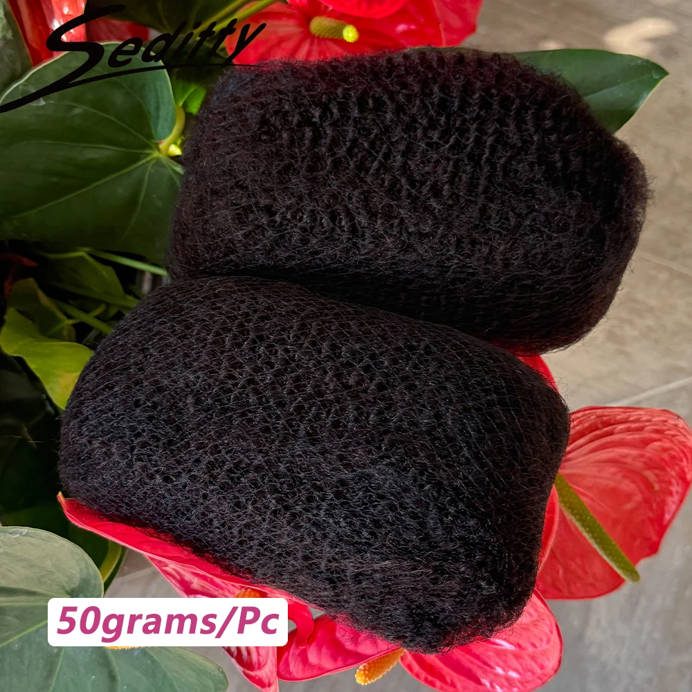 

Афро-кудрявые вьющиеся волосы, 50 г/упак., натуральный цвет, объемные человеческие волосы, пучок волос Remy, вязанные крючком волосы для плетения, наращивание волос без утка