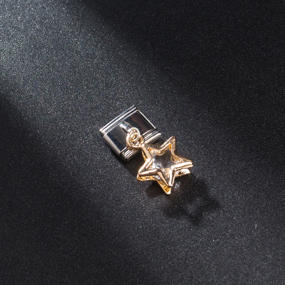 1pcs Fashion Stainless Steel Charm Fit 9mm Jewellery Italian Bracelet Links Fit 9mm Bracelet DIY Making Jewelry