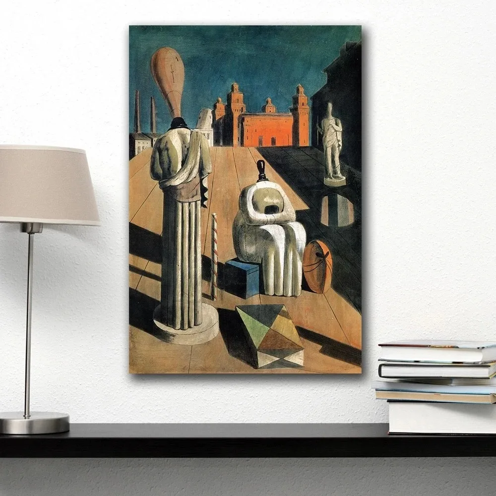 Highly Symbolic Illusion Giorgio De Chirico Art Abstract Canvas Painting Poster and Print Wall Art for Living Room Decoration