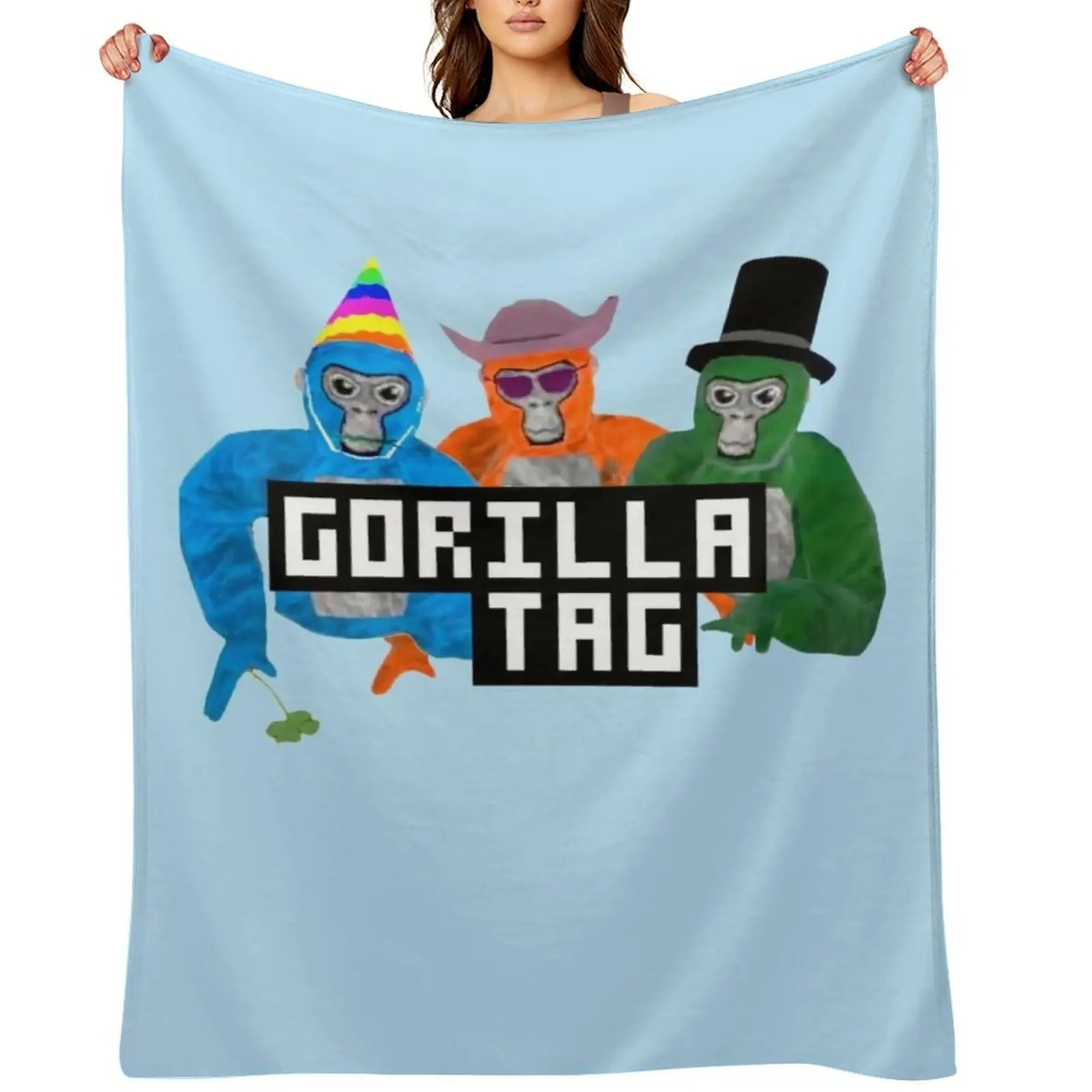 

Gorilla Tag Party Hat Gorilla Tag Merch Men Women Shirt Boy Girl Young Shirt Hoodie Long Sleeve Sweatshirt Throw Blanket
