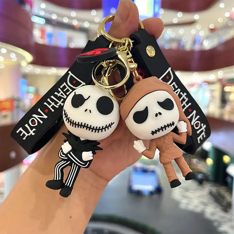 Creative Cartoon Cute Halloween Scare Key Chains Anime Funny Skull Doll Keychains Bag Pendant Car Accessories Key Chain Children