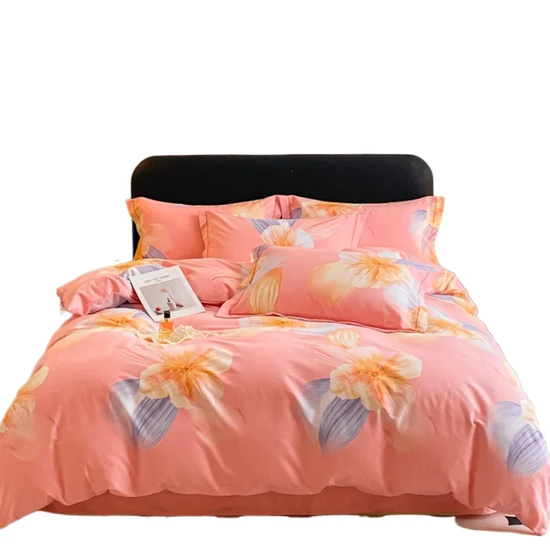 Cotton Single Bed Cover New Active Jet Thickened Lint Series Quilt Cover 160x210 180x220 220x240 Printed Skin Friendly Bedding