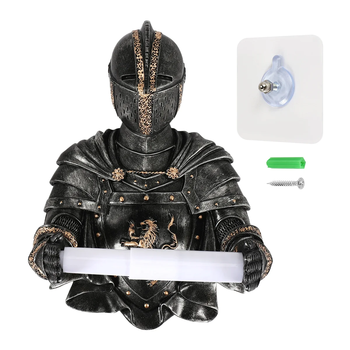 

Toilet Paper Holders Roll Medieval Statue Knight to Remember Gothic Bathroom Decor Paper Towel Holder