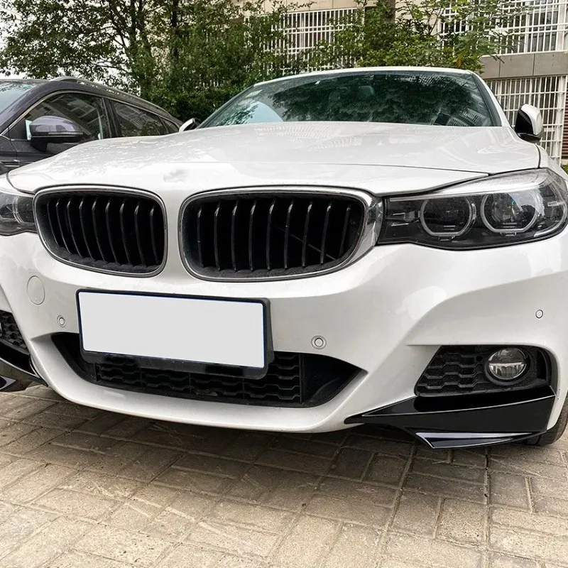 2014-2019 For BMW 3 Series F34 GT 320i 325i M Sport High Quality ABS Front Bumper Lip Spoiler Car Front Splitter Body Kit Black