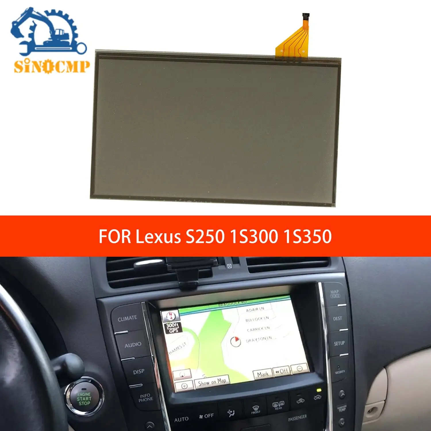 

1 шт. LTA070B511F LTA070B510F 7,3-дюймовый 4-контактный резистивный автомобильный сенсорный ЖК-экран для Lexus IS250 IS300 IS350, специальный сенсорный экранlta