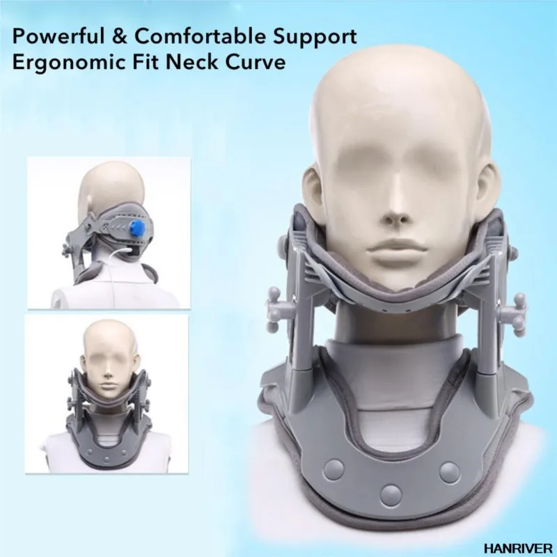 Cervical brace, cervical vertebra traction device, hot compress physiotherapy, adjustable support, correction fixator