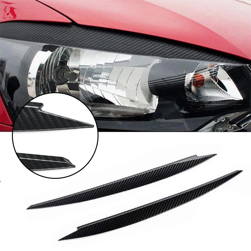 

ABS Carbon Fiber Headlight Eyebrow Eyelid Cover Trim For VW Golf 7 VII GTI GTD RMK 7 2013-2017 Auto Replacement Parts Styling