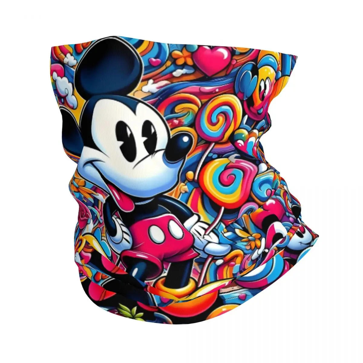 

Бандана на заказ в стиле аниме с Микки Маусом, гетры для пеших прогулок, кемпинга, мужчин и женщин, шарф с запахом, кавайная мультяшная Балаклава, теплая