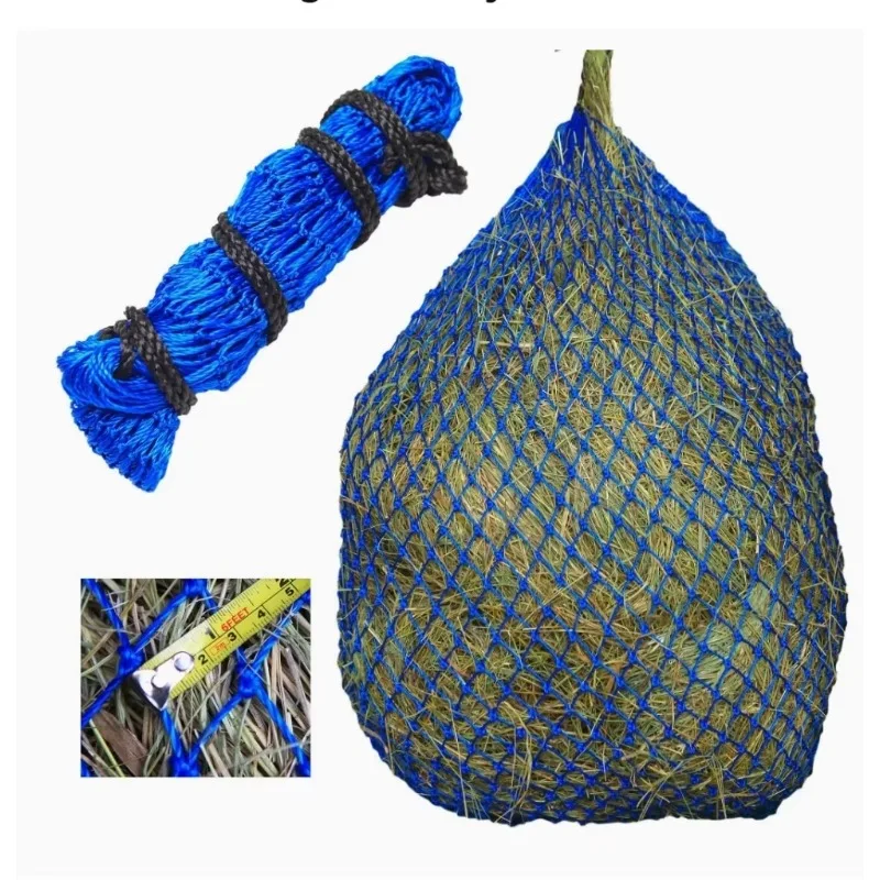 

Высококачественная зеленая сетка для хранения и медленного кормления сена для лошадей, подвесная кормушка-мешок для конюшни