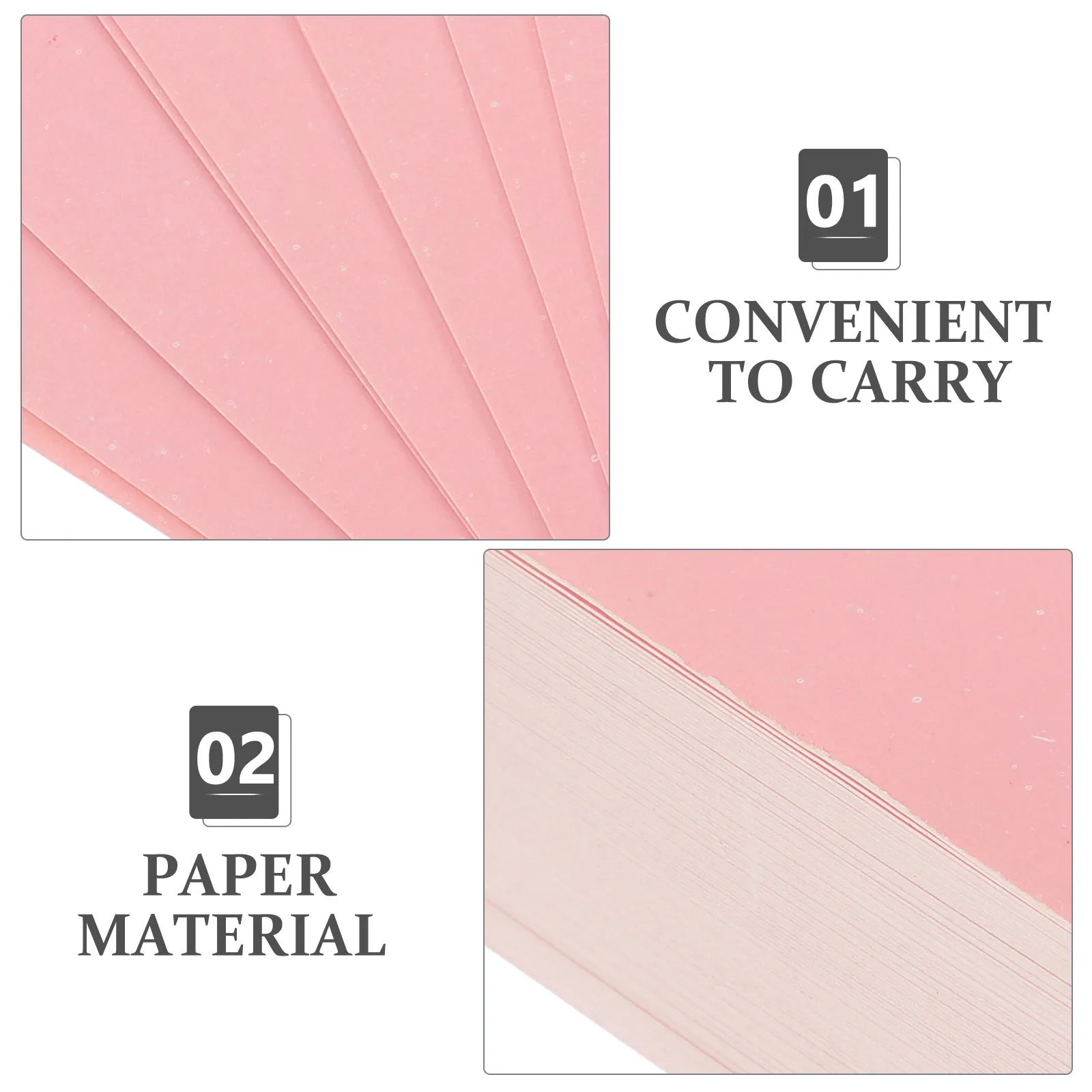 

100 Pcs Message Note Paper Blank Notecards Small Word Diy Pink Compact Graffiti