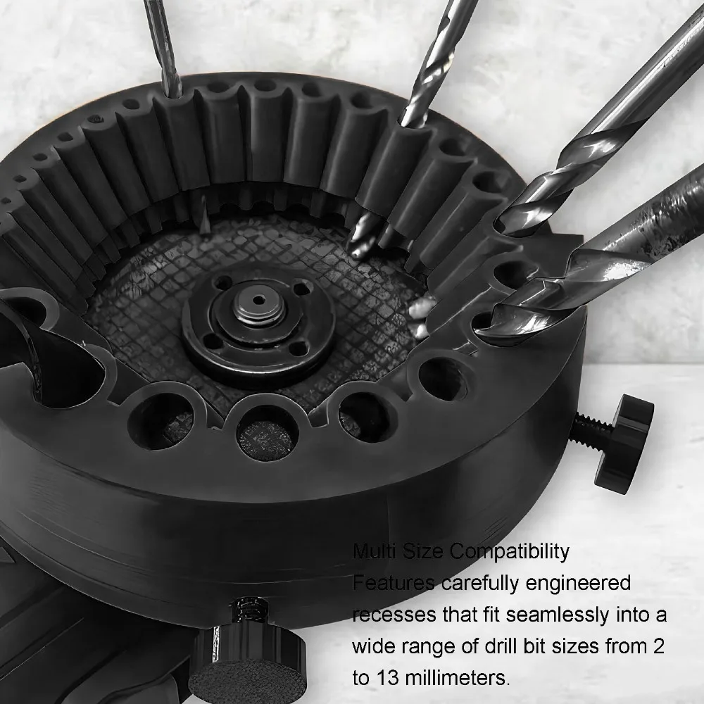Durable ABS Drill Bit Sharpener Portable Black Drill Bit Grinding Attachment Power Drill Bit Grinder Repair