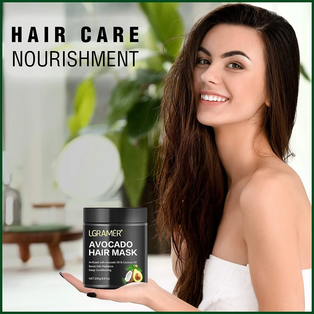 

Маска для волос с авокадо Уход за волосами Восстанавливает блеск волос Восстанавливает сухость и питает волосы Средства по уходу за волосами Подходит для любого типа волос