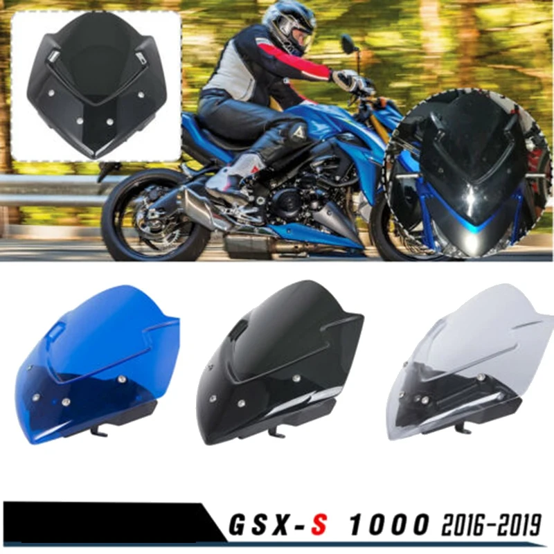 Motorcycle Windshield Windscreen Protector for Suzuki GSXS 1000 2016 2017 2018 2019 2020 2021 Accessories