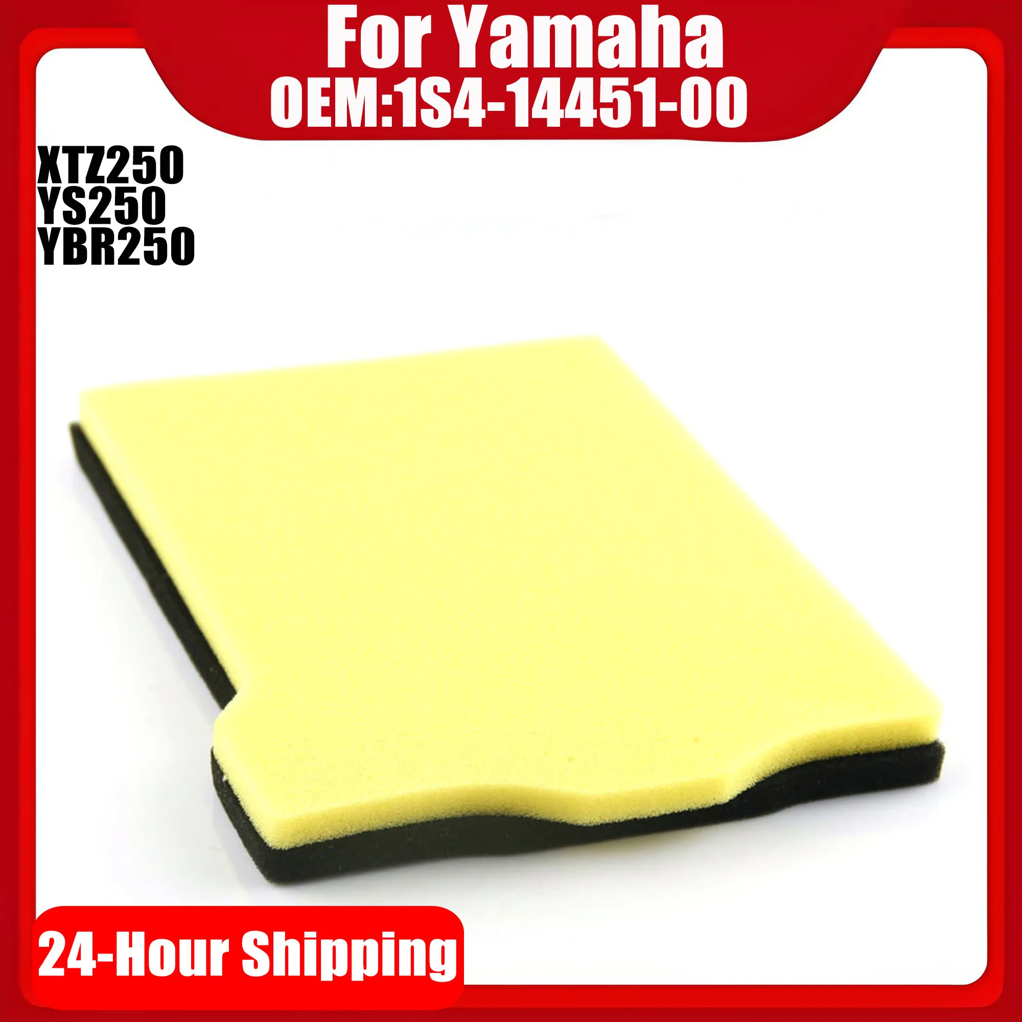 Filtro de aire lavable para motocicleta Yamaha YS250 YBR250 XTZ 250 YZ250 YBR-250 YBR YS XTZ 250 1S4-14451-00 Limpiador de admisión