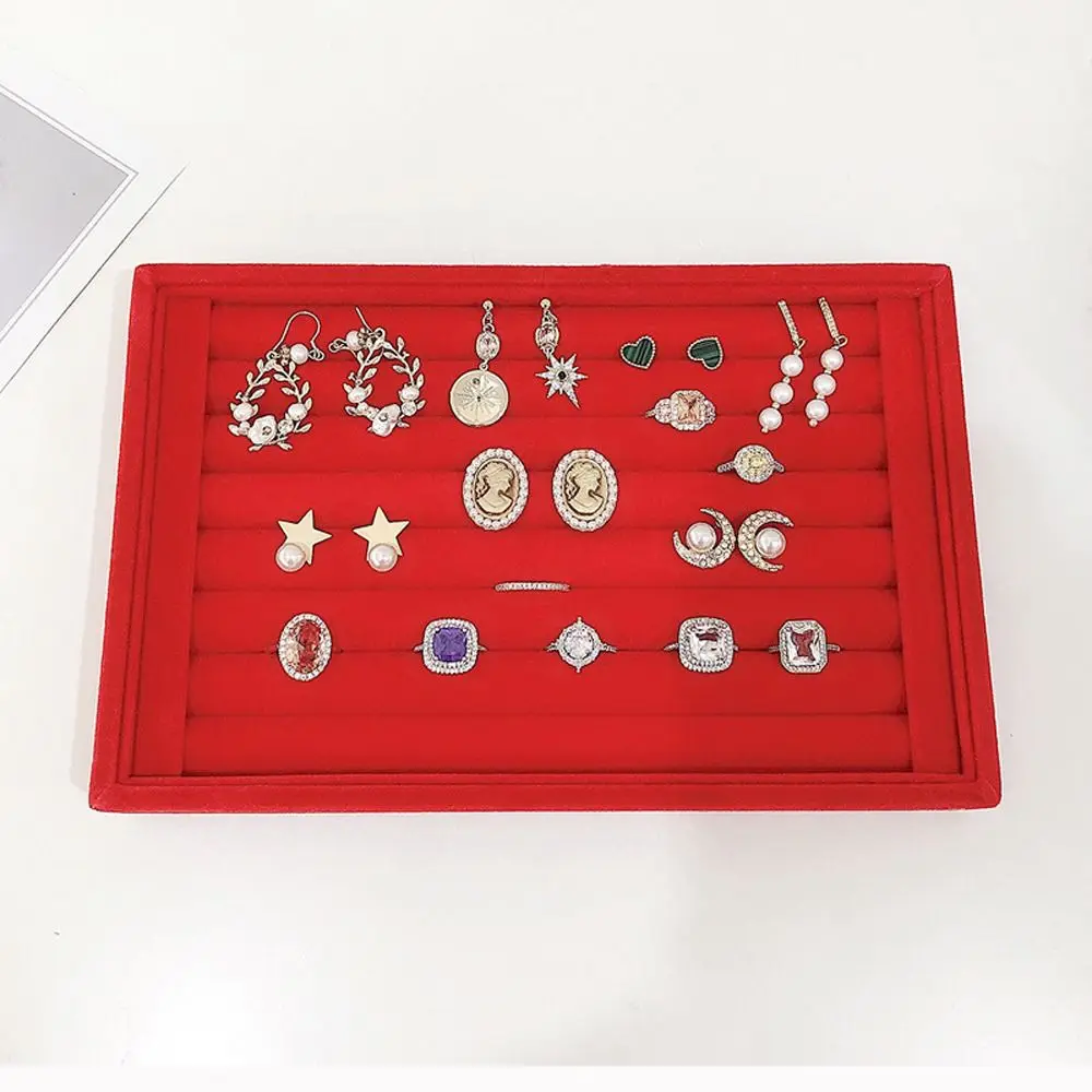 أقراط خواتم إصبع مخملية من جلد البولي يوريثان تعرض علبة هدية كورية صندوق تغليف المجوهرات صندوق عرض المجوهرات #1