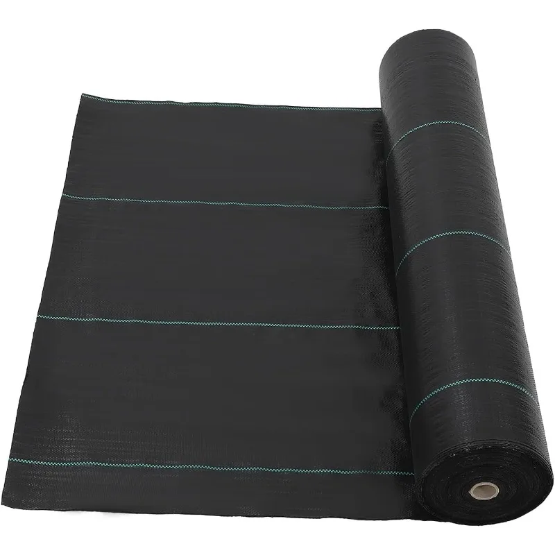 

6ft X 300ft Weed Barrier Landscape Fabric Heavy Duty, Towallmark Premium 3.2oz Ground Cover Weed Block Gardening Mat, Easy Setup