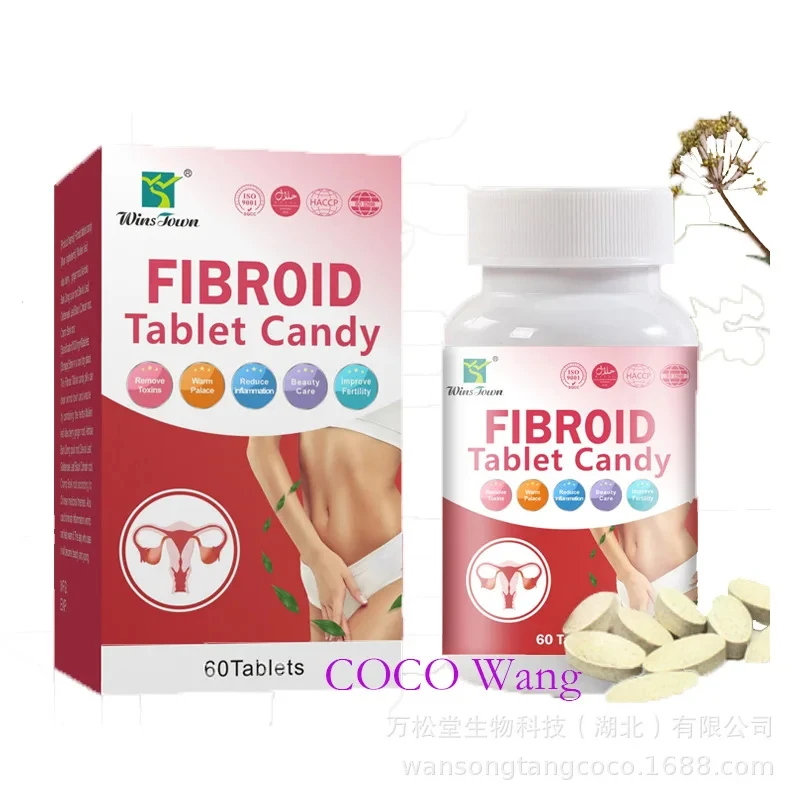 Fibrin tablets for female fertility, candy for female uterus detoxification pills, used for ovarian and uterine cleaning