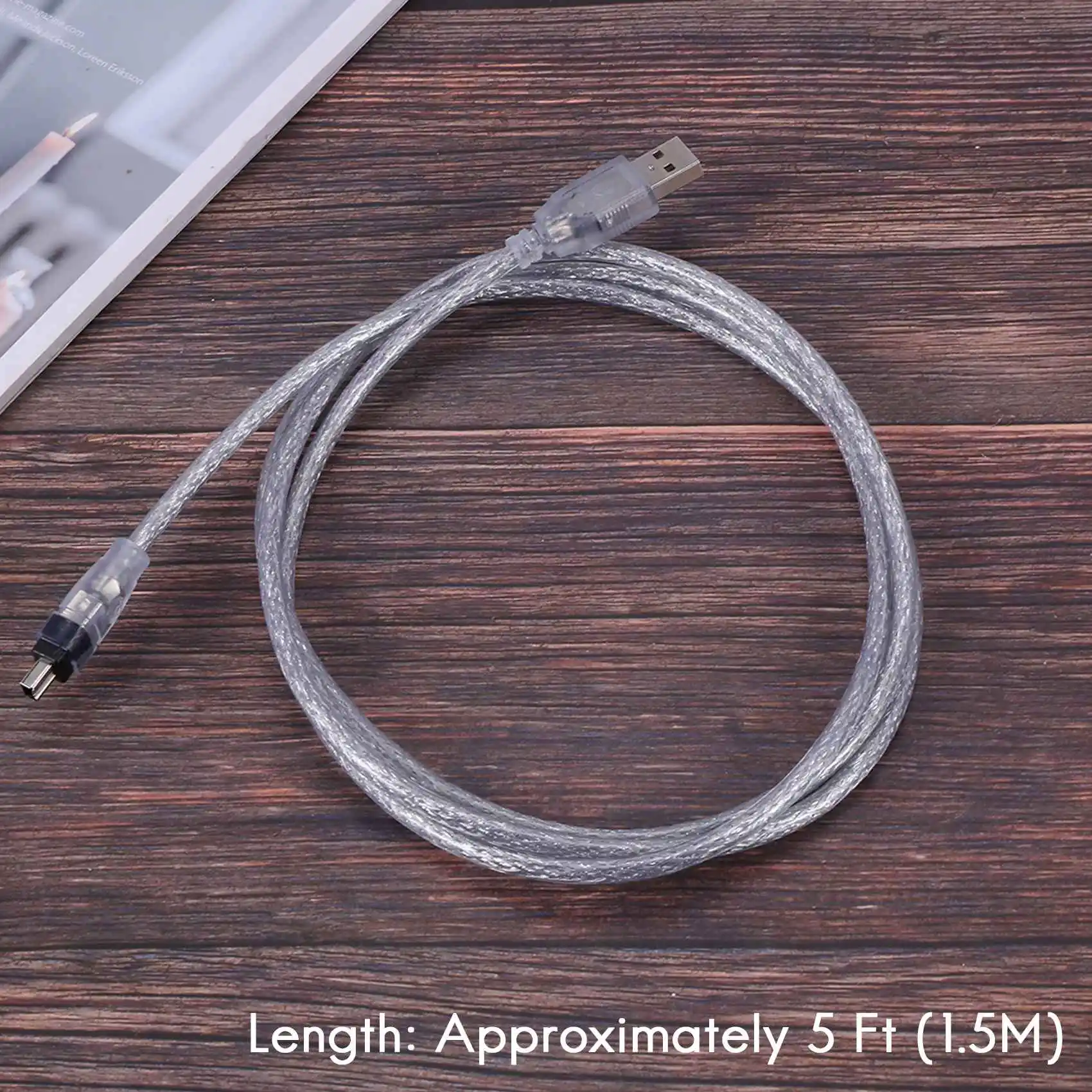 Câble adaptateur de révélation Firewire, convertisseur pour appareil photo PC, USB vers IEEE 1.5, 4 broches, 1394 m