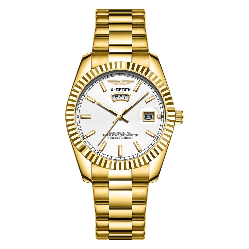 Reloj para hombre, reloj con calendario, correa de acero, reloj para hombre, marca de negocios, reloj de pulsera luminoso de cuarzo, nuevo modelo 2025