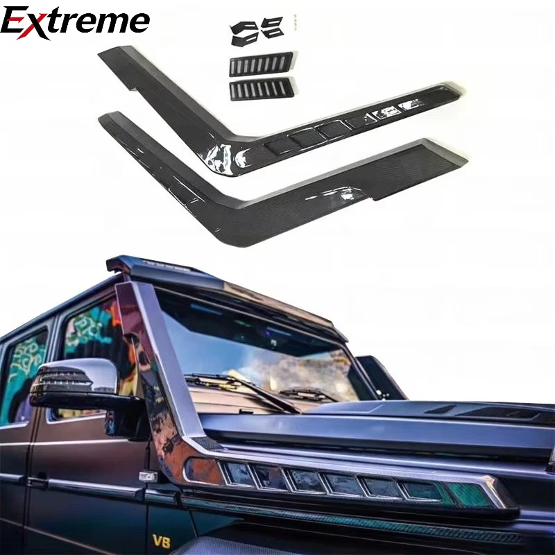 High Quality Car Modification Body Parts Carbon Fiber W463 Off Road Air Intake Snorkel Suitable for G Class W463 1990~2018y
