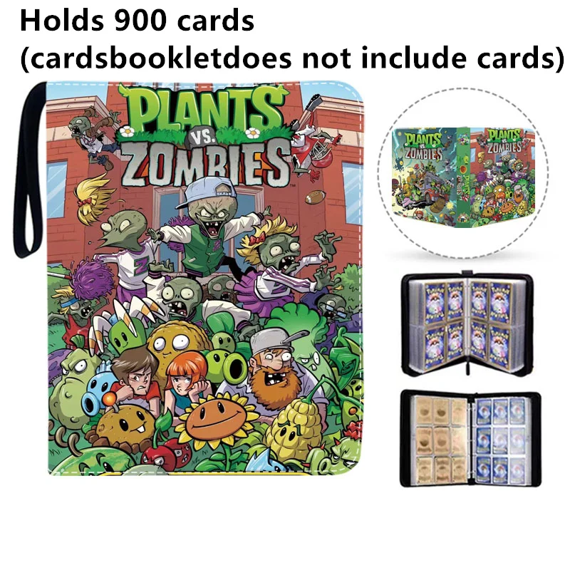 400pcs/900pcs Card Album Book Anime Plants Vs. Zombies Collection Card Zipper Game Cards Binder Holder Kids Gifts Toys