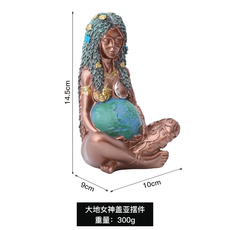 Mother Earth Statue Resin Artifact Decoration Mother Earth Art Goddess Statue Decoration Desktop Ornament Room Decor Gifts