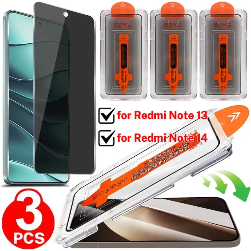 

Простое в установке закаленное стекло для Xiaomi Redmi Note 13 Pro, защитная пленка для экрана с установочным комплектом для Redmi Note 14 Pro