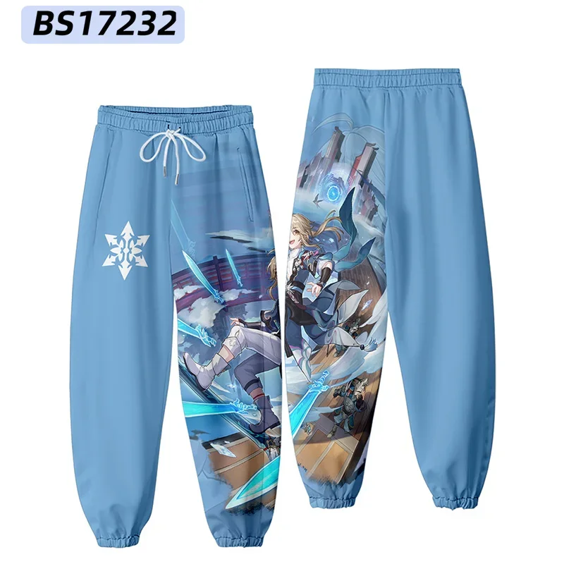 Honkai Star Rail 3D pantaloni da jogging uomo/donna pantaloni Casual pantaloni sportivi Hip Hop Bronya Rand Tingyun Yukong Hook Costume Cosplay