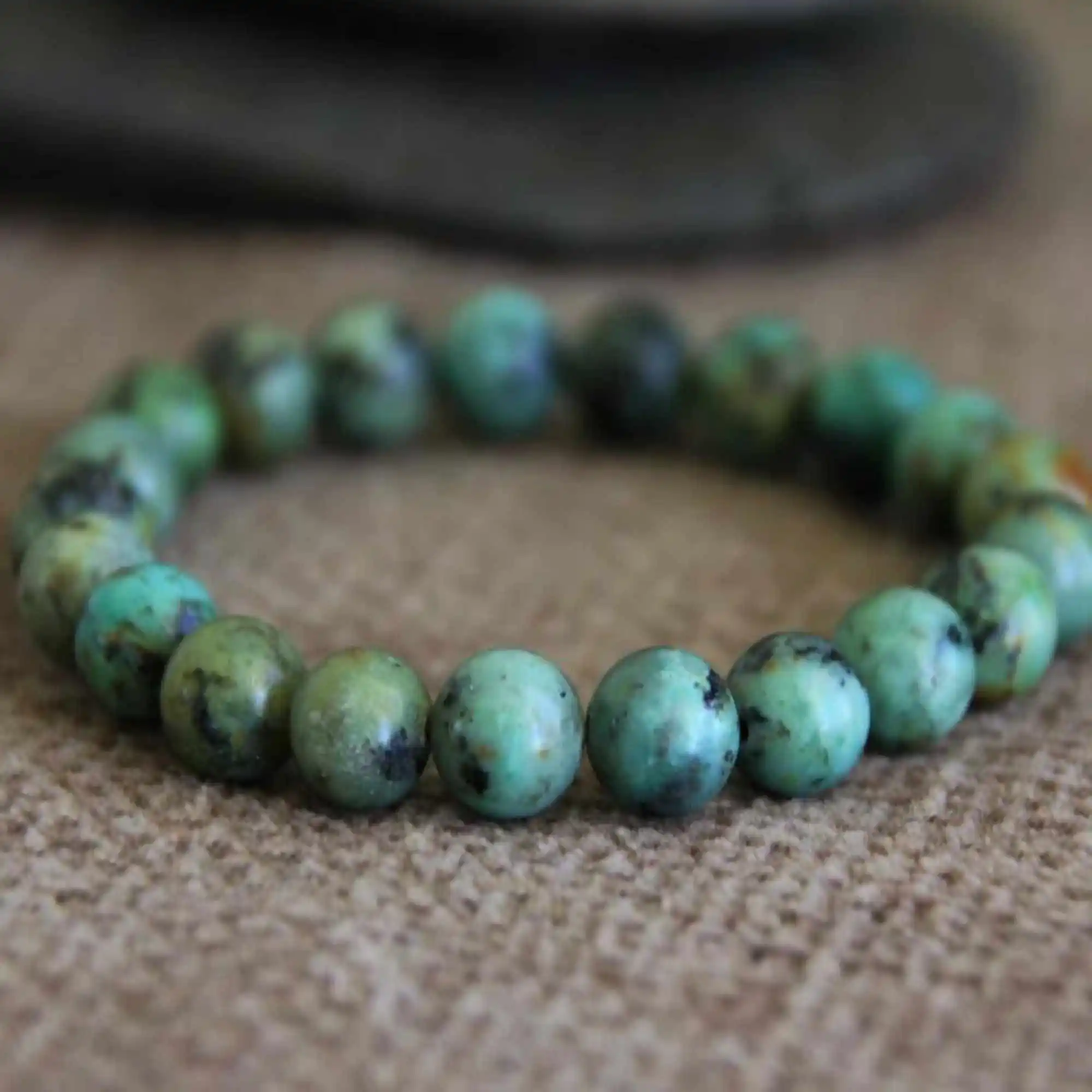 

8mm Natural round African turquoise gemstone beads Bracelet Classic Prayer Blessing Meditation Gift Colorful Beaded Men