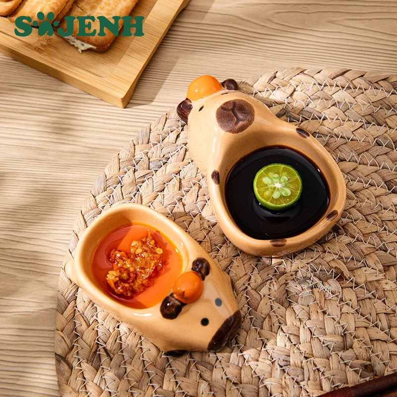 

Capybara Cartoon Special-shaped Ceramic Three-dimensional Shape Household Kitchen Seasoning Hot Pot Flavor Dish Ink Dish Gift