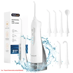 Water Dental Flosser Teeth Picks 4 Jets 3 Modes Portable Cordless D52 Water Flosser for Teeth Cleaner IPX7 Waterproof Oral Picks