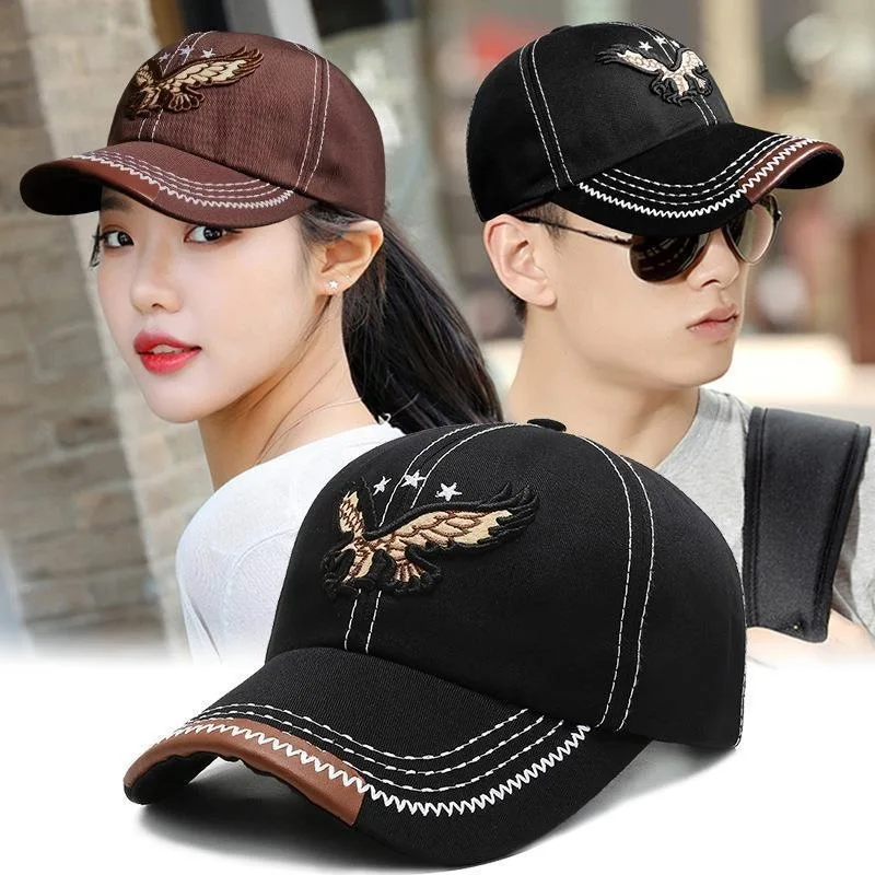 Trendy Original Cartoon Eagle Soft Top Baseball Caps For Men Couple Fishing Visor Snapback Peaked Cap Summer Hats For Women's