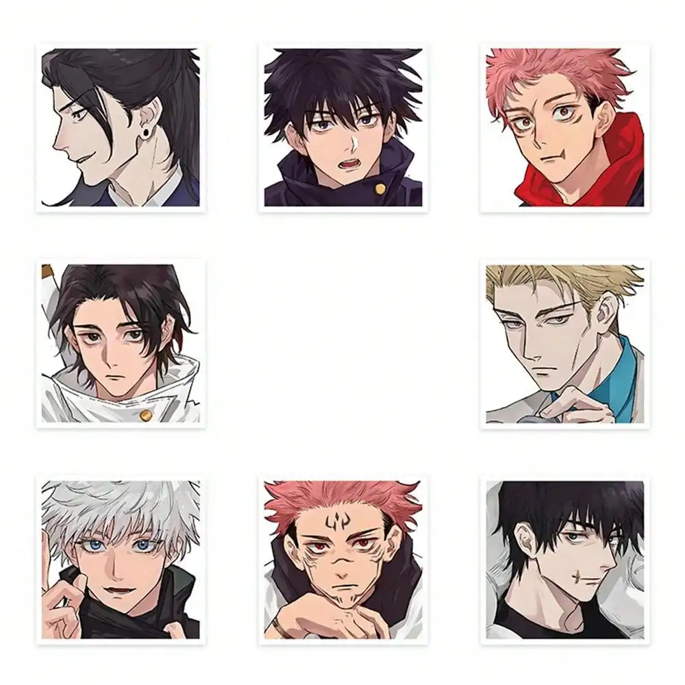 500 pçs/rolo jujutsu kaisen rolo adesivo criativo diy decorativo tablet guitarra selo do carro decalques mão conta à prova dwaterproof água crianças presentes